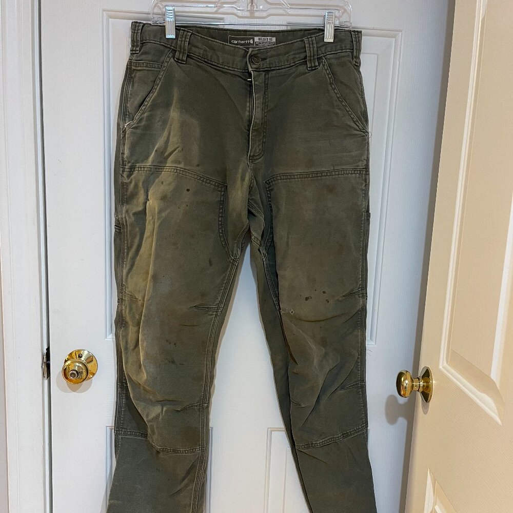 Carhartt Canvas Double Front Utility Pants 33 X 32 Relaxed Fit